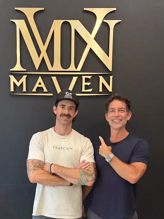 Aaron Justis of Seeds & Clones with one of the principal owners of Maven Genetics at their Los Angeles headquarters
