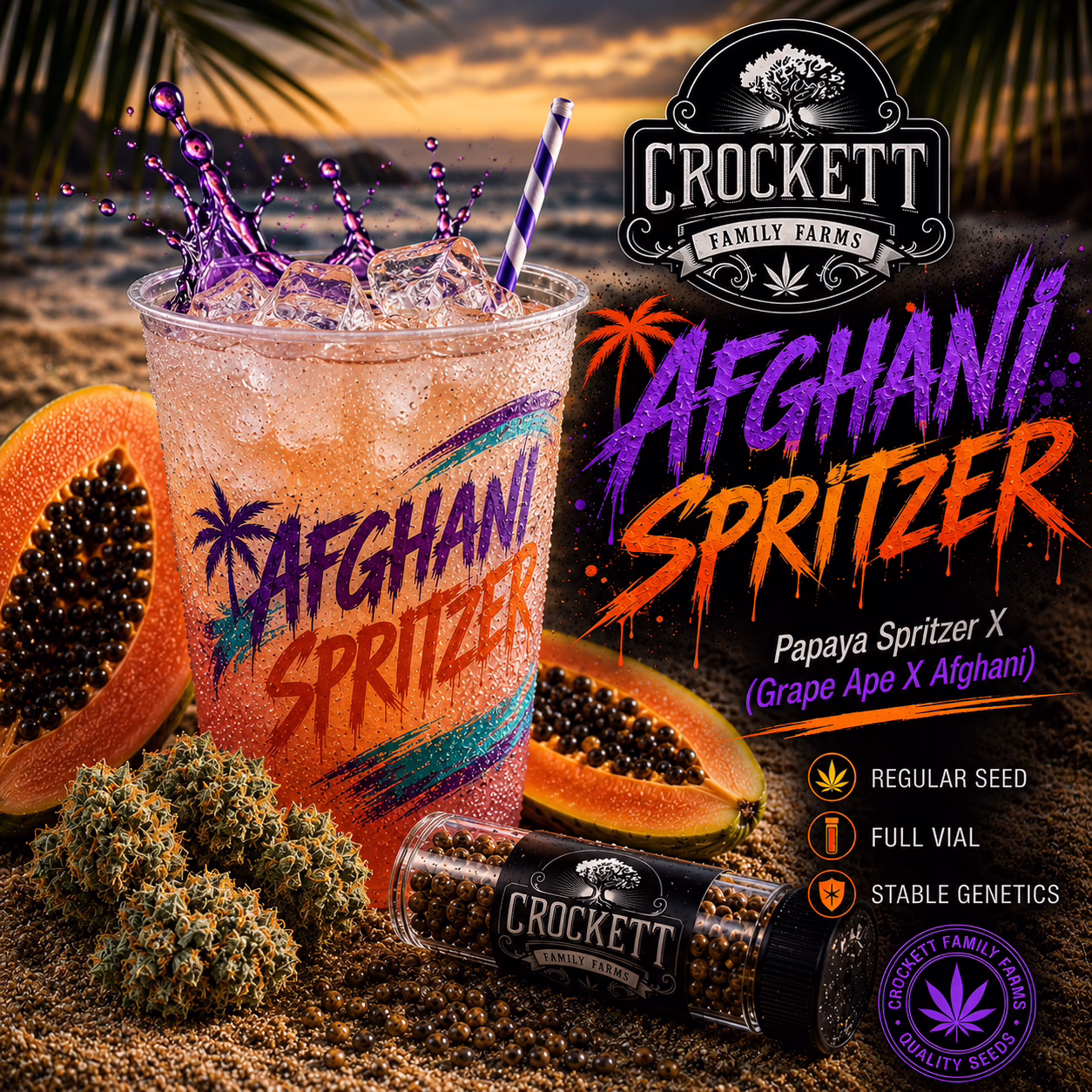 Afghani Spritzer regular cannabis seeds from Crockett Family Farms