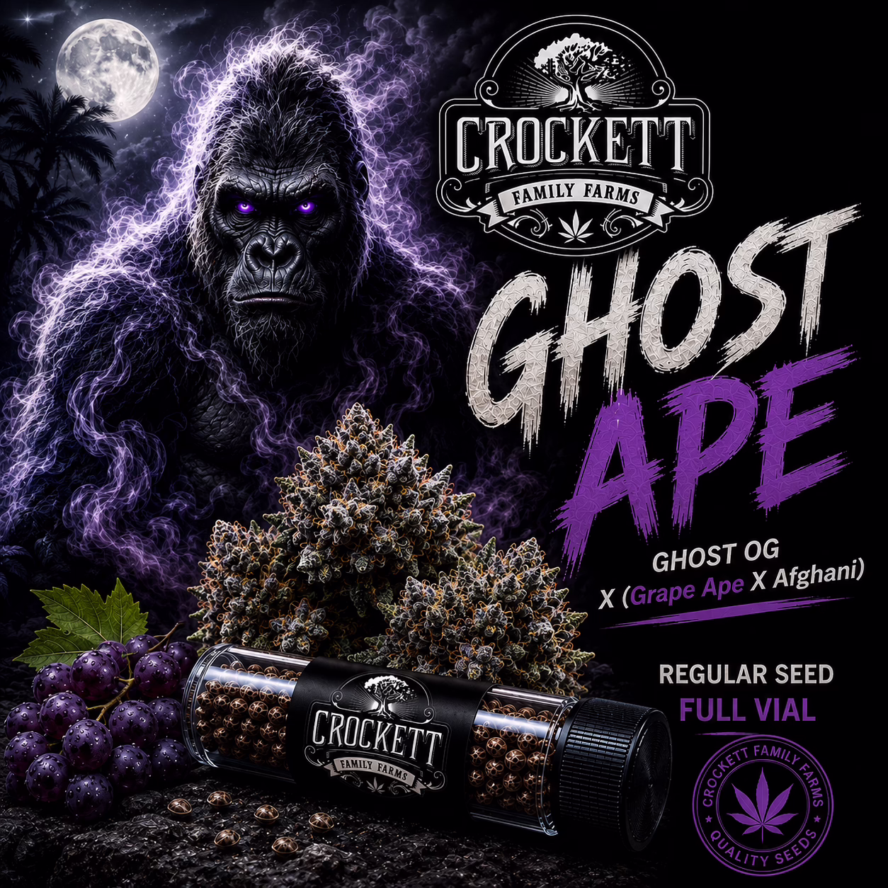 Ghost Ape regular cannabis seeds from Crockett Family Farms