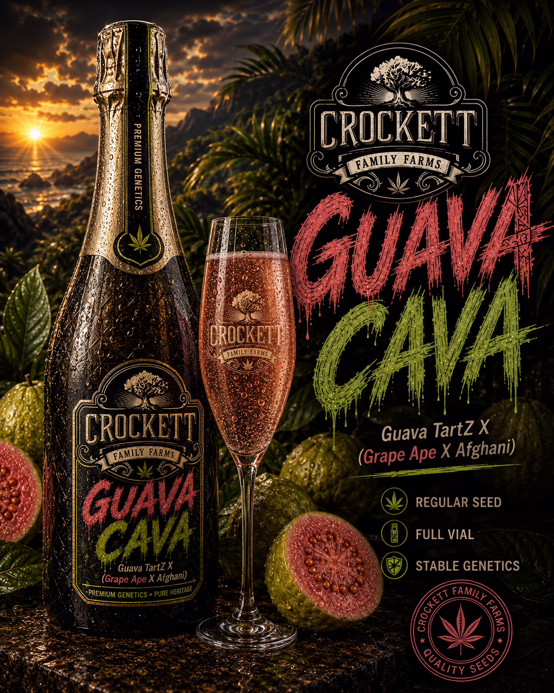 Guava Cava regular cannabis seeds from Crockett Family Farms
