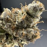 Grape Mochi cannabis clone featuring large resinous buds with vibrant green leaves.